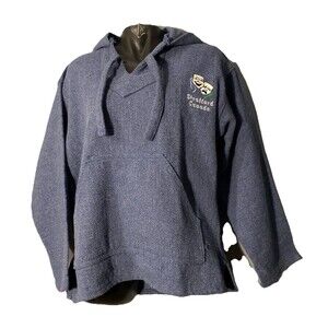Mens Earth Ragz Baja Hoodie‎ Pistachio Blue Vintage Aztec Warm Pullover M